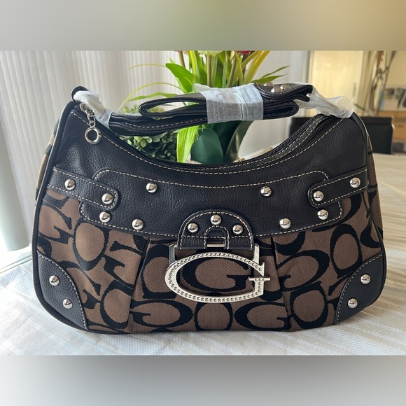 Handbags - Dark Brown Double zip “G” shoulder Bag